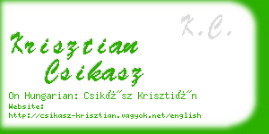 krisztian csikasz business card